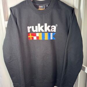 Rukka OG Sport Men’s Black Logo Sweatshirt Size 52/Large Cotton Blend Soft BNNT